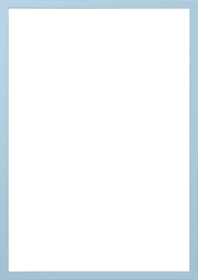 Light Blue Wood Frame