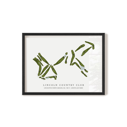 Lincoln Country Club | Golf Course Print | Black Frame