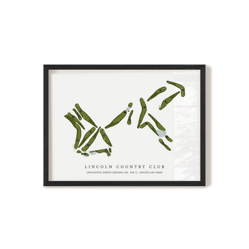 Lincoln Country Club | Golf Course Print | Black Frame