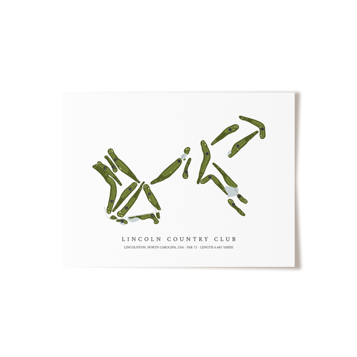 Lincoln Country Club | Golf Course Print | Unframed