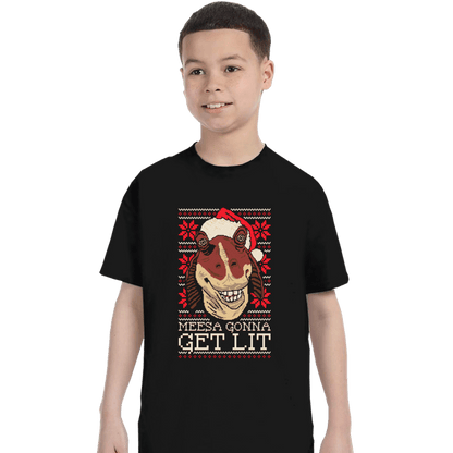 Daily_Deal_Shirts T-Shirts, Youth / XS / Black Lit Christmas