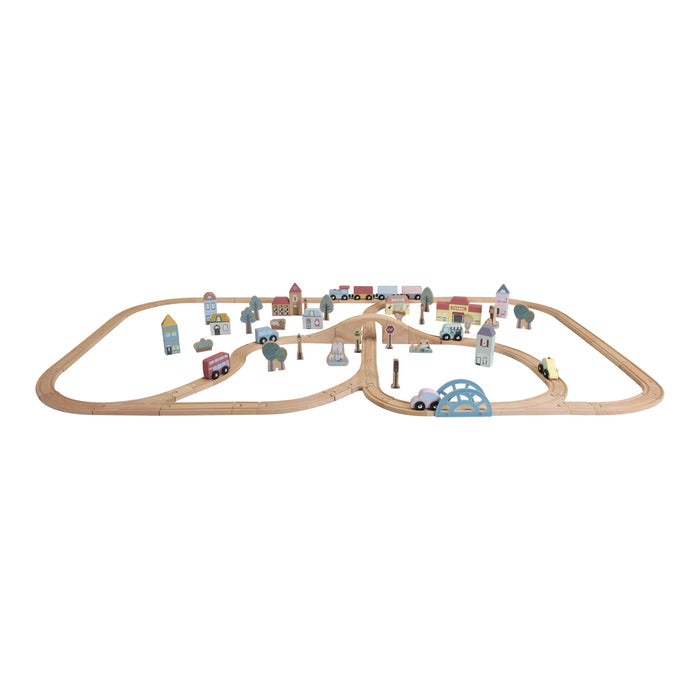 Little Dutch Holzeisenbahn Starterset XXL aus Holz für Kinder ab 3 Jahren
