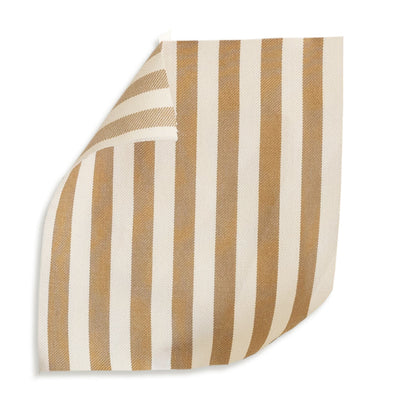 Louisa Camel (testing) tan and ivory striped fabric swatch, made to order in the USA with short lead times