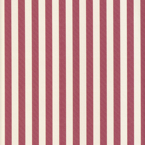 Louisa Cranberry custom woven stripe fabric in deep red, perfect for elegant Pepper Home curtains and accents.
