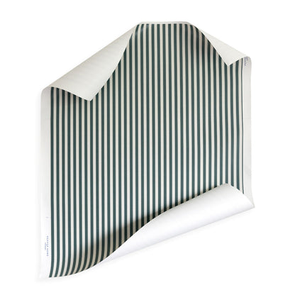 Louisa Peacock fabric sample in rich blue stripes, custom made-to-order by Pepper Home for elegant interiors.