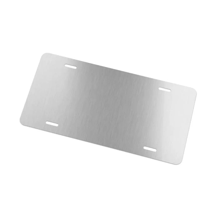 Sleek Silver Finish Blank License Plate Decorative