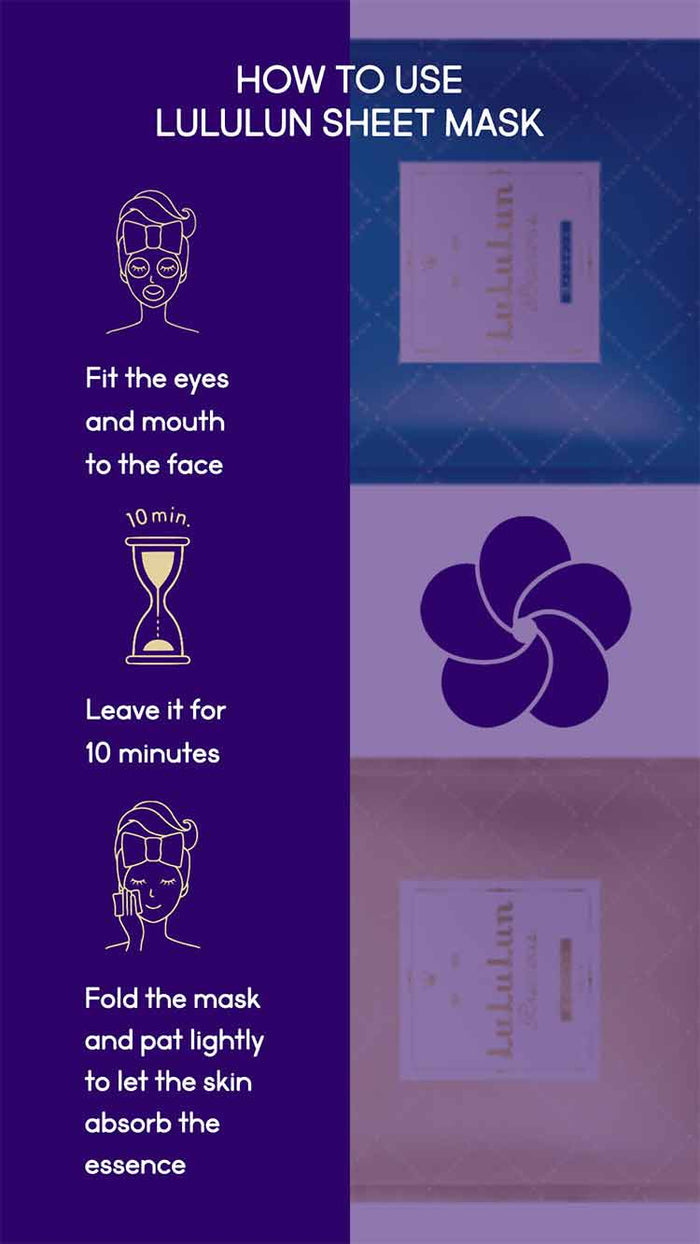 How to use Lululun Facial Sheet Mask. Best Japanese Brightening Face Mask. Murasaki Cosmetics. Japanese skincare shop Europe