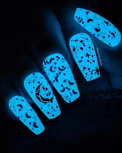 -Glow in the Dark-Dip-Nail-Powder-Lunar Eclipse-Fairy-Glamor