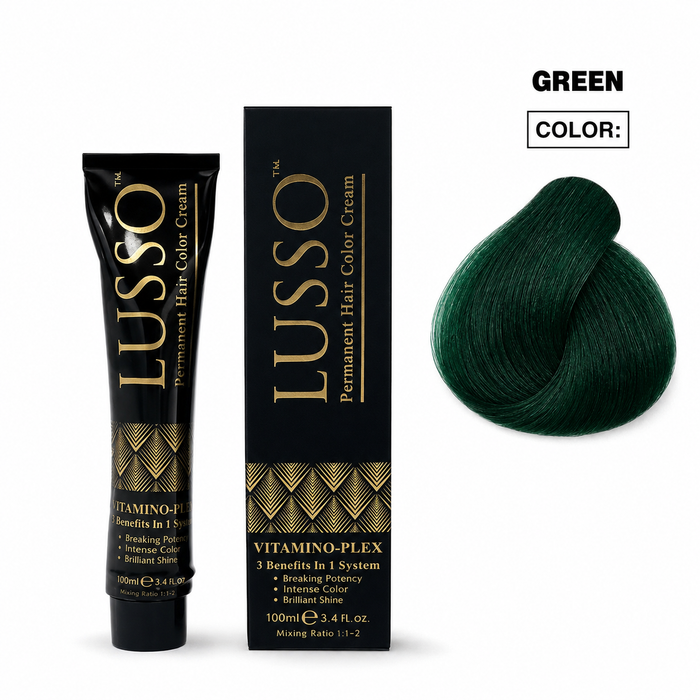 LUSSO Permanent Hair Colour Cream 100 ml – Green