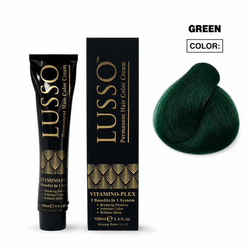 LUSSO Permanent Hair Colour Cream 100 ml – Green