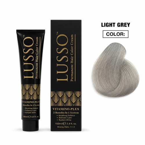 LUSSO Permanent Hair Colour Cream 100 ml – Light Grey
