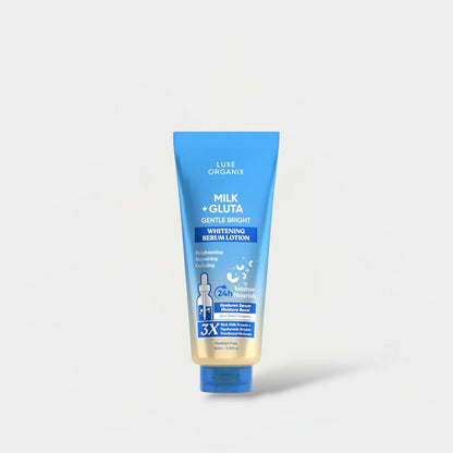 Luxe Organix Milk + Gluta Whitening Serum Lotion 350ml لوكس أورغانيكس ميلك + غلوتا لوشن سيروم للتفتيح - Princess Cosmetics Qatar