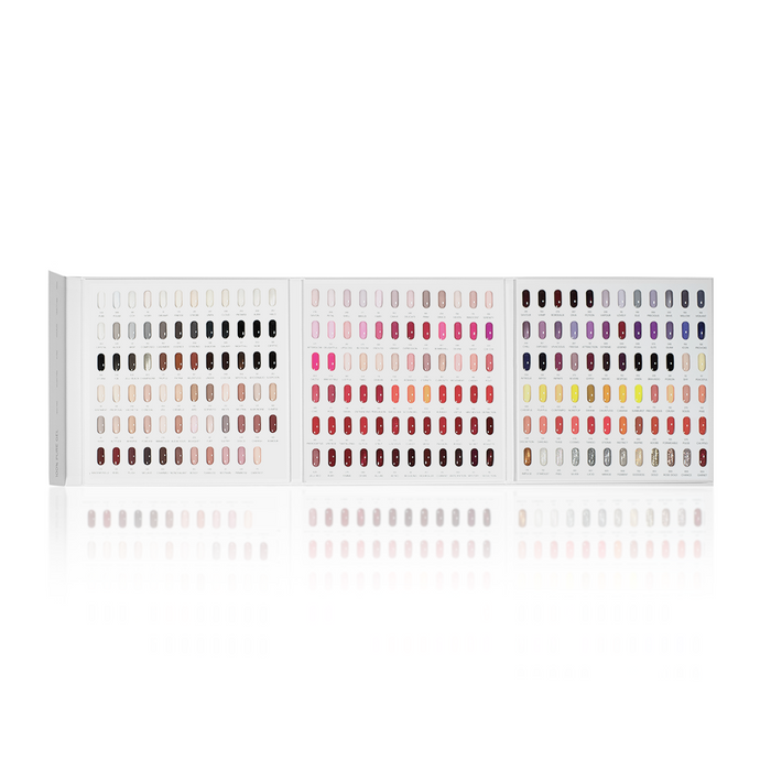 Set of 108 lip swatches on a white background