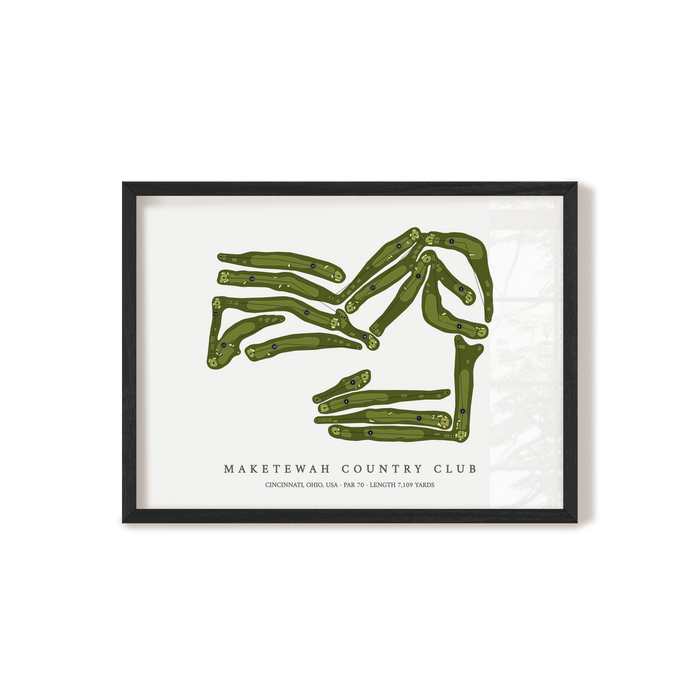 Maketewah Country Club | Golf Course Print | Black Frame
