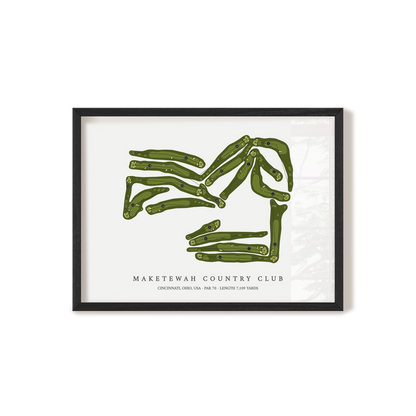 Maketewah Country Club | Golf Course Print | Black Frame