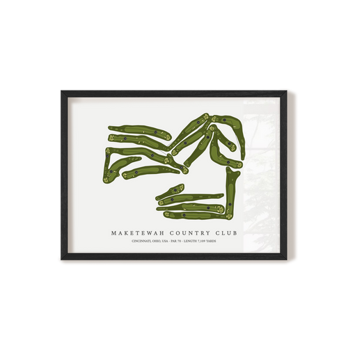 Maketewah Country Club | Golf Course Print | Black Frame