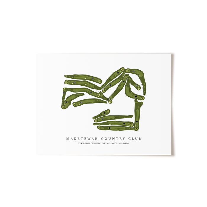 Maketewah Country Club | Golf Course Print | Unframed