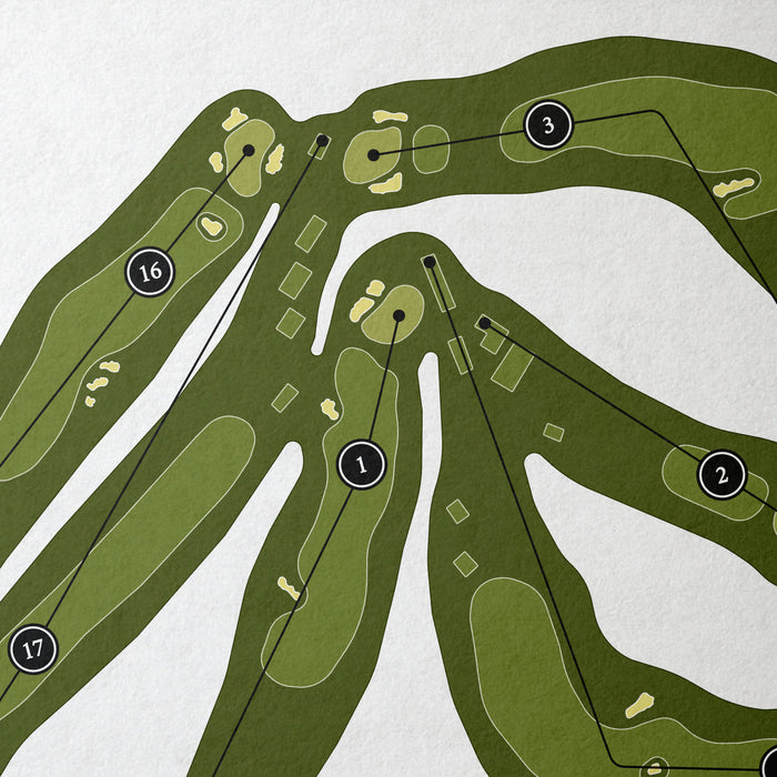 Maketewah Country Club | Golf Course Print | Close Up