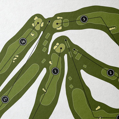 Maketewah Country Club | Golf Course Print | Close Up