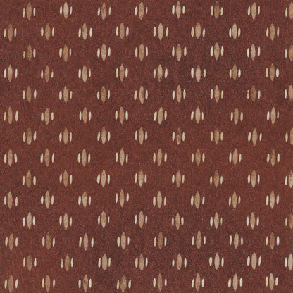 Maude Mahogany wallpaper with warm reddish-brown background and subtle beige diamond-shaped pattern, customizable design.