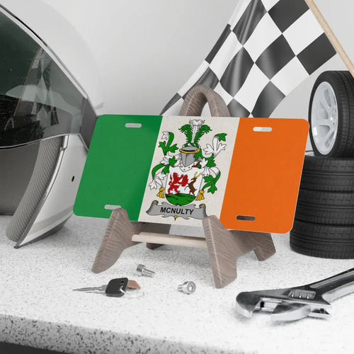 Irish Family Crest with McNulty Name Plate