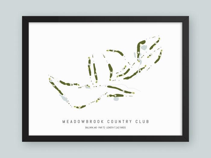 Meadowbrook-Country-Club-MO--Black-Frame-24x18-With-Hole-Numbers
