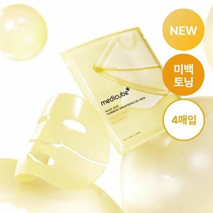 Medicube Kojic Acid Turmeric Brightening Gel Mask (1 Sheet) قناع جل تفتيح البشرة بالكركم وحمض الكوجيك من ميديكيوب - Princess Cosmetics Qatar