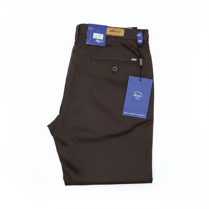 Dark Brown Khaki Pants - White Background