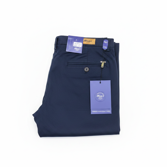 Navy Blue Khaki Pants - White Background