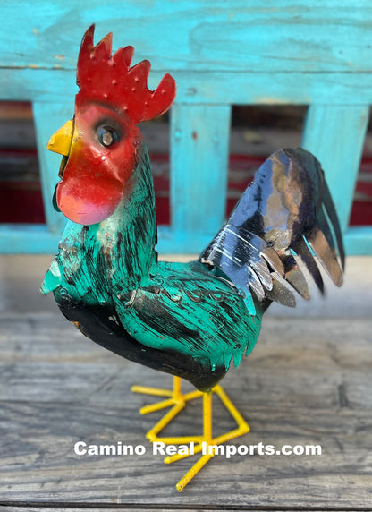 Metal Rooster 17" Tall Garden Decor MR17001