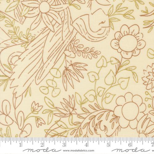 Metallic Cream (Style 5)- Sunlit Ruins Fat Quarter