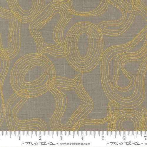 Metallic Silver (Style 2)- Sunlit Ruins Fat Quarter