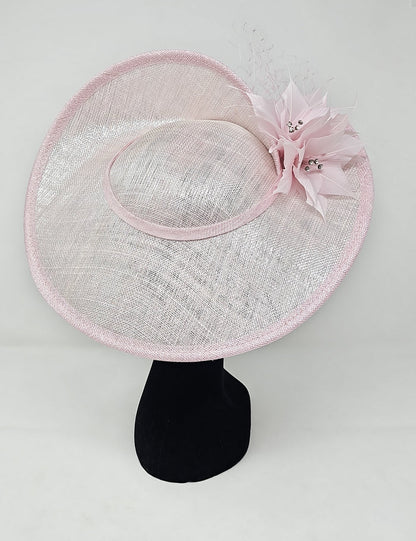 Metallic Sorbet Pink Disc Floral Hairband Fascinator