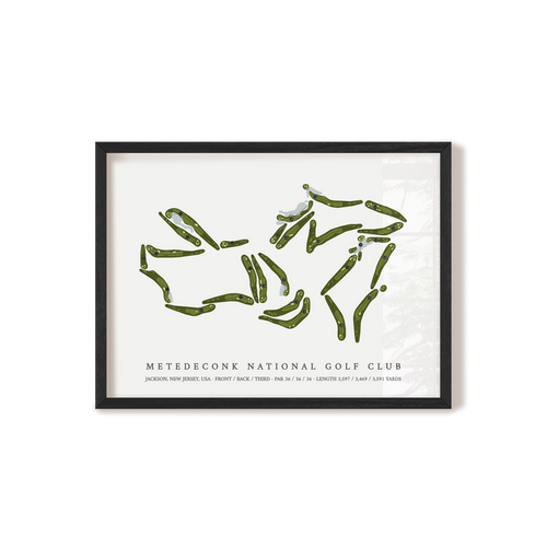 Metedeconk National Golf Club | Golf Course Print | Black Frame