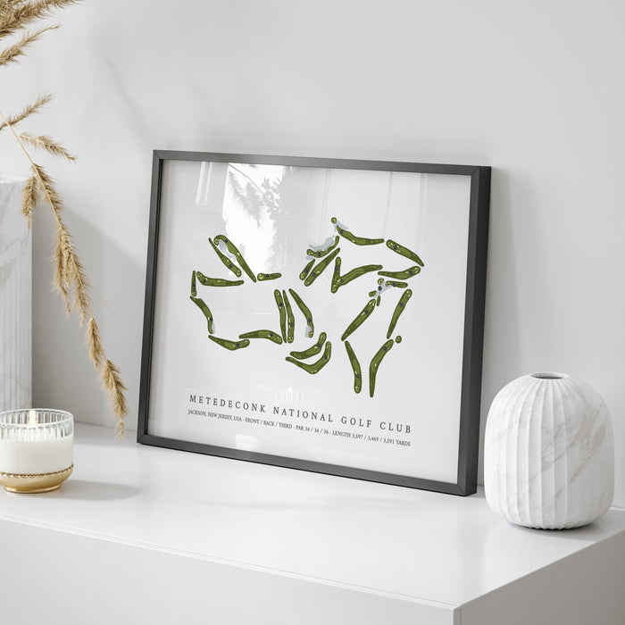 Metedeconk National Golf Club | Golf Course Print | On Table