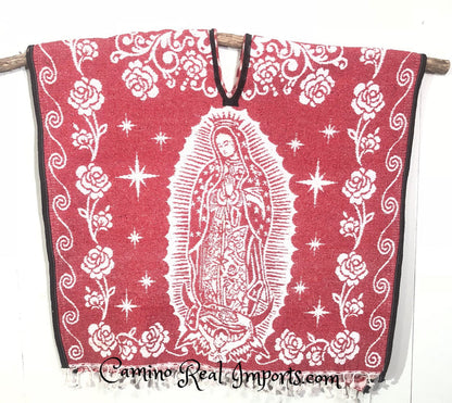 Mexican Poncho Our Lady Of Guadalupe Caminorealimports.com