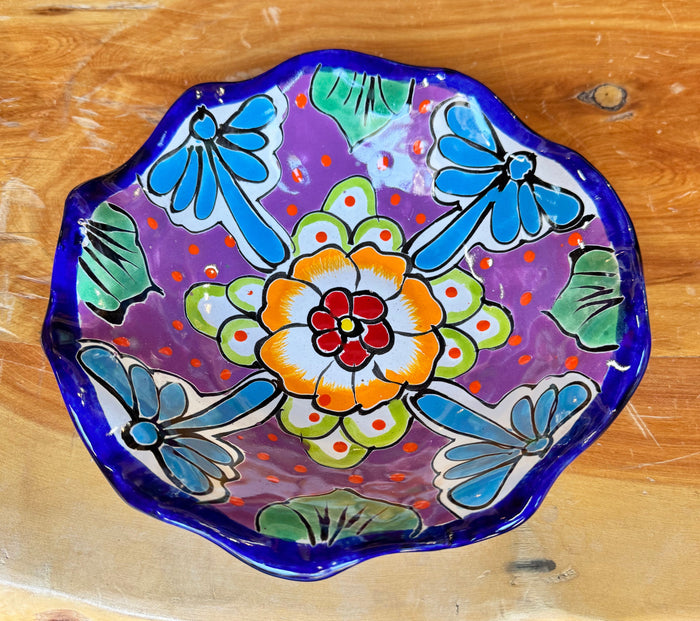 Mexican Talavera Pottery Bowl Plate 9" TPB9001