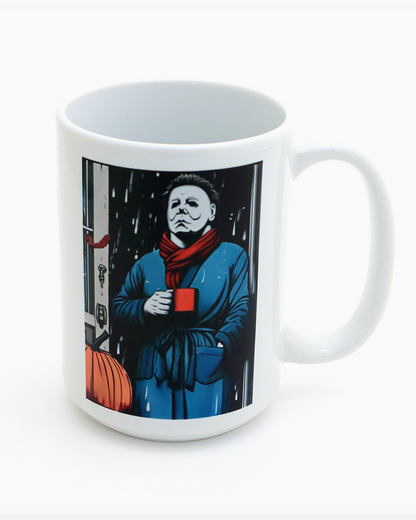 Michael Meyers, Halloween, Mug by Lenny Mud sold by Le Monkey House