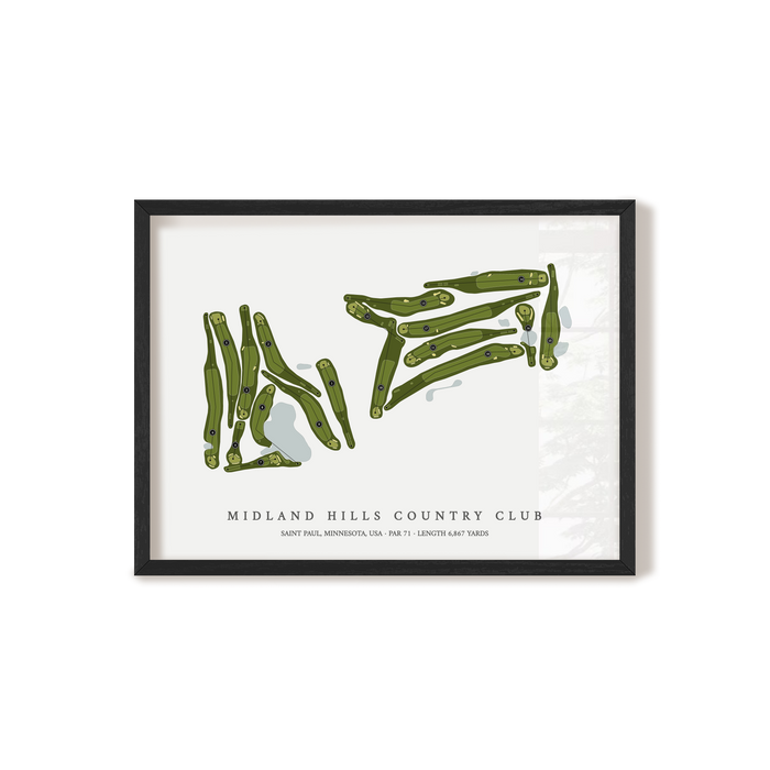 Midland Hills Country Club | Golf Course Print | Black Frame