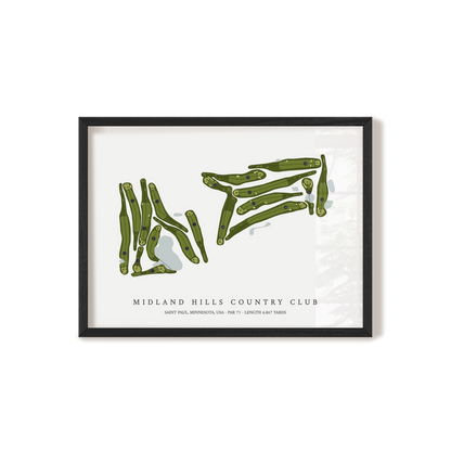 Midland Hills Country Club | Golf Course Print | Black Frame