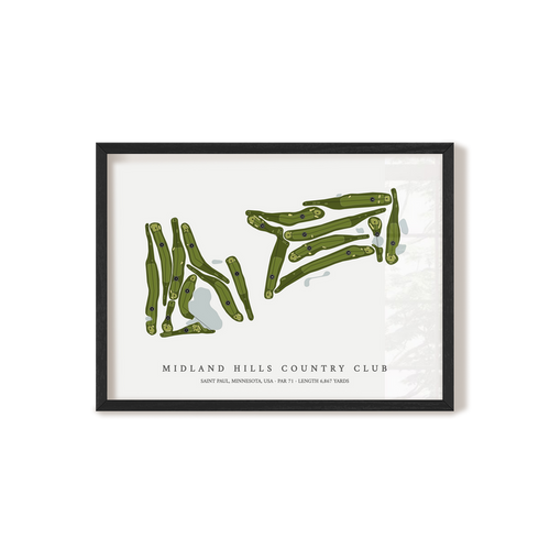 Midland Hills Country Club | Golf Course Print | Black Frame