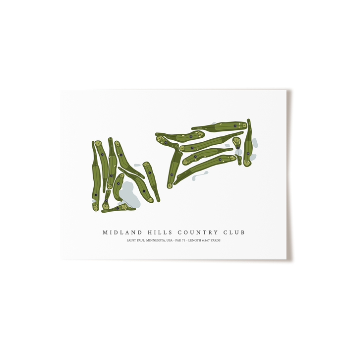 Midland Hills Country Club | Golf Course Print | Unframed
