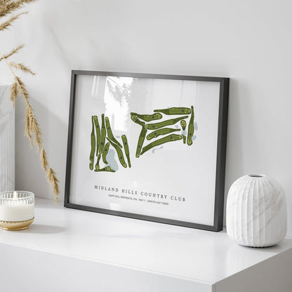 Midland Hills Country Club | Golf Course Print | On Table