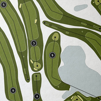 Midland Hills Country Club | Golf Course Print | Close Up