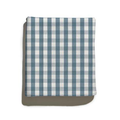 Millie Harbor custom woven gingham fabric in deep blue, offering a crisp, structured, and modern look by Pepper Home.