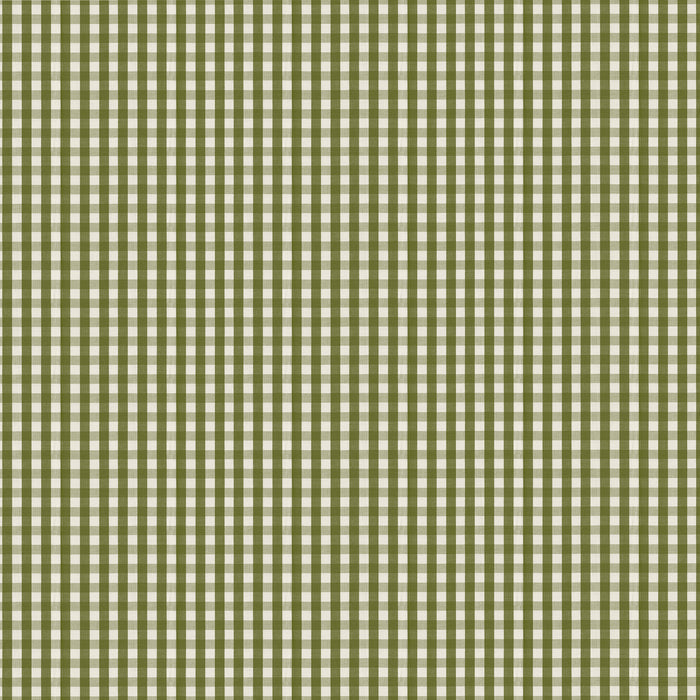 Millie Moss gingham fabric pattern in rich green, woven texture perfect for custom curtains by Pepper Home.