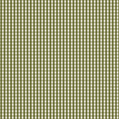 Millie Moss gingham fabric pattern in rich green, woven texture perfect for custom curtains by Pepper Home.