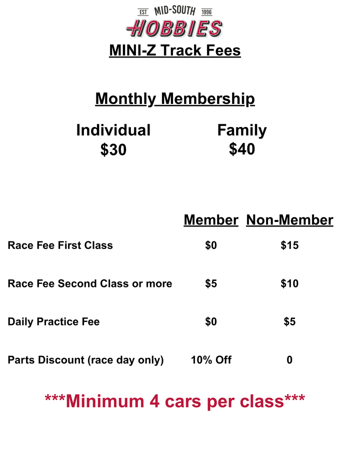 Mini Z Track Membership