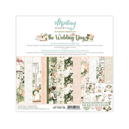 Mintay - 8X8 Paper Pad - The Wedding Day. Available at Embellish Away in Bowmanville Ontario Canada.