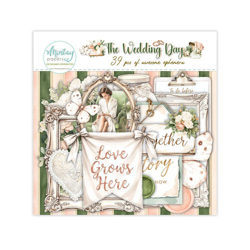 Mintay - Paper Ephemera - The Wedding Day. Includes 39 pieces. Available at Embellish Away in Bowmanville Ontario Canada. Perfect for Father's Day.